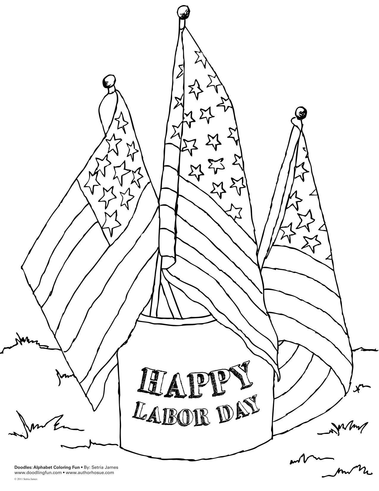 Happy Labor Day-Coloring Sheet | Doodles Ave