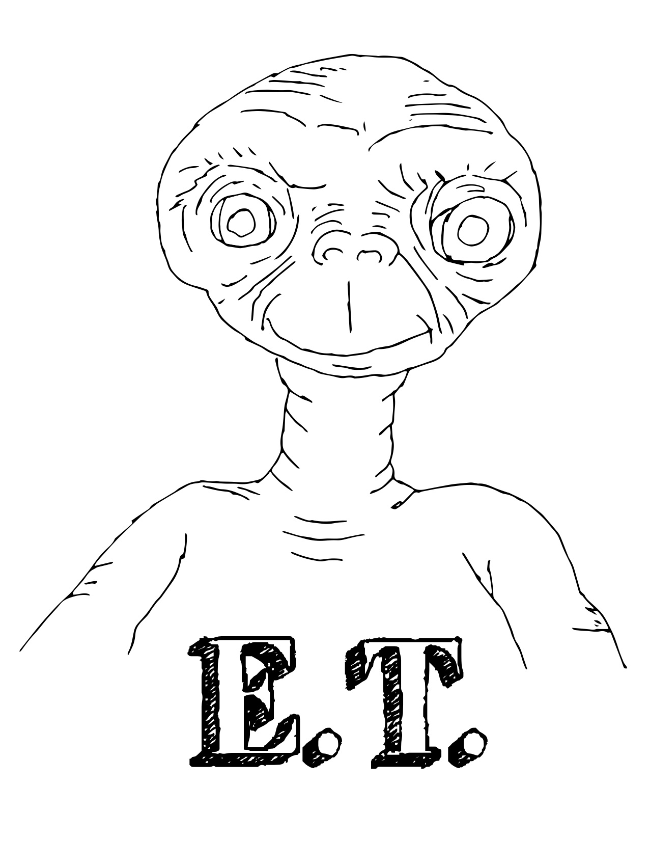 e t the extraterrestrial coloring pages - photo #2
