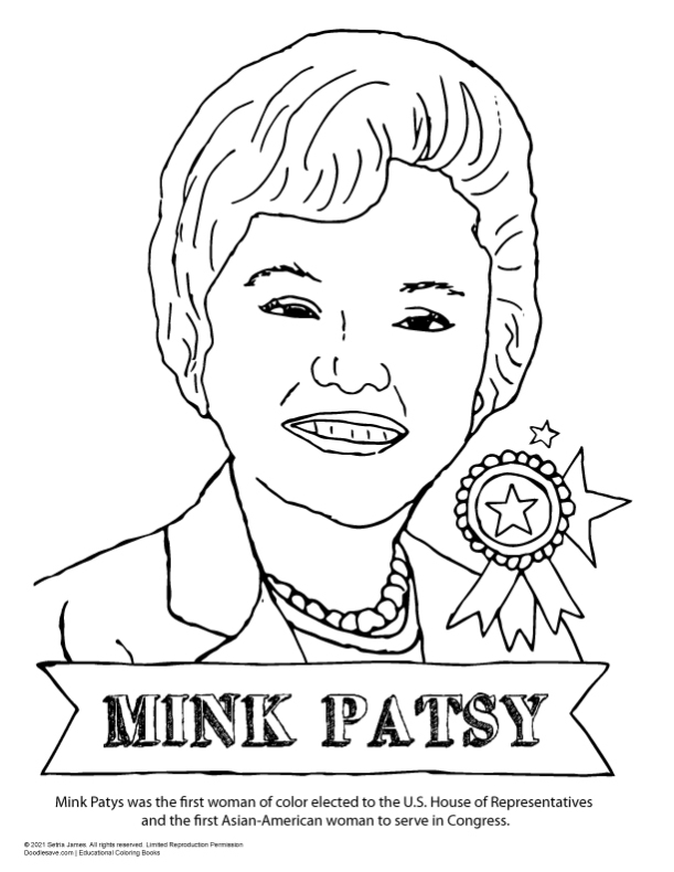 Mink Patsy - women coloring pages