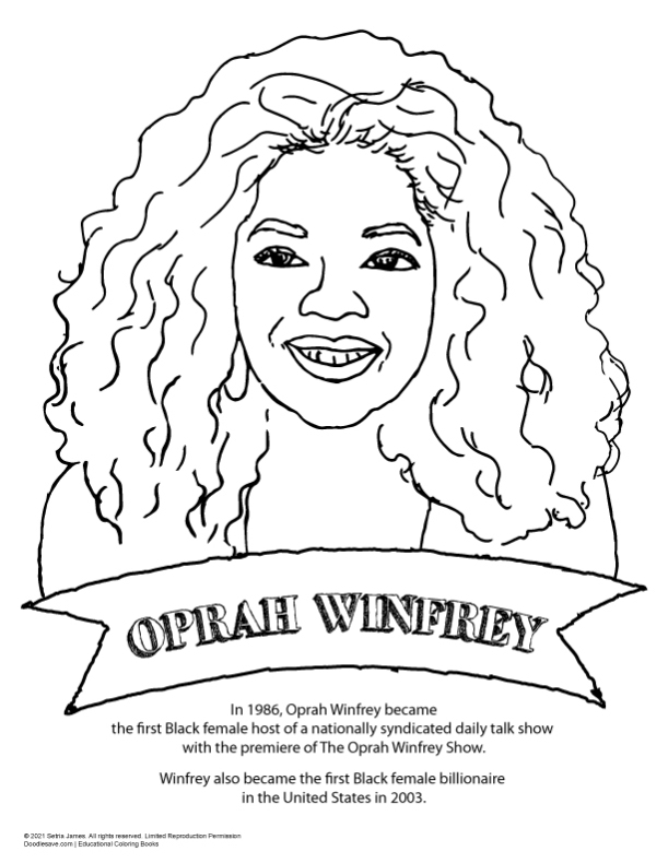 Oprah Winfrey - women coloring pages