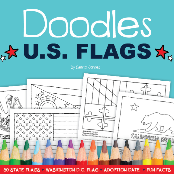 Doodle United States 50 States_Flags State Flag History_State Flag Coloring_tpt_thumbnail
