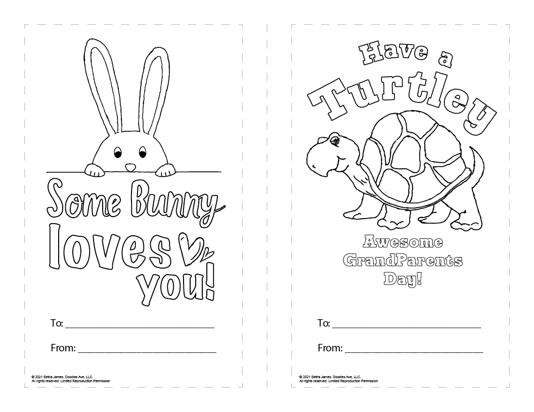 grandparents day cards to color
