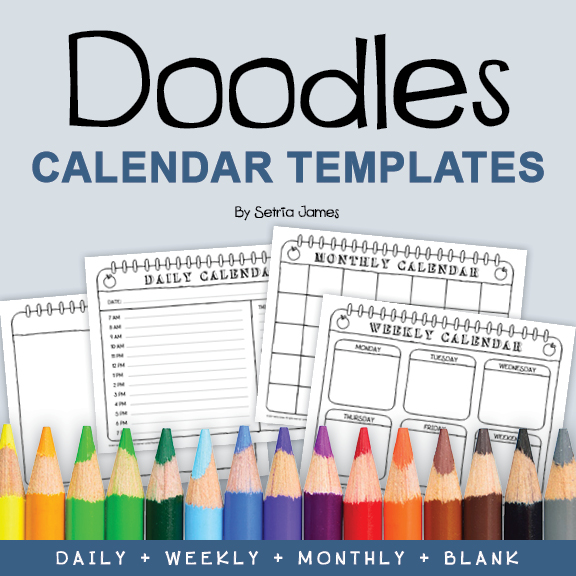 Calendar Template Cute | Unit Planning Templates | Calendar Template Daily:Weekly:Blank_tpt_thumbnail