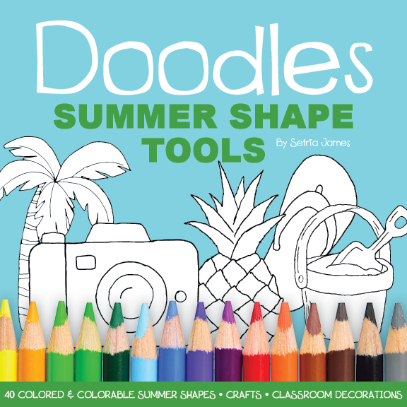 Summer Tropical 2D Shape Tools | Summer Bulletin Board | Summer Craft | Activities_tpt_thumbnail